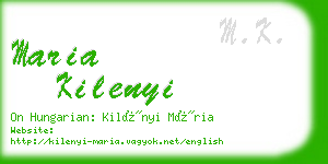 maria kilenyi business card